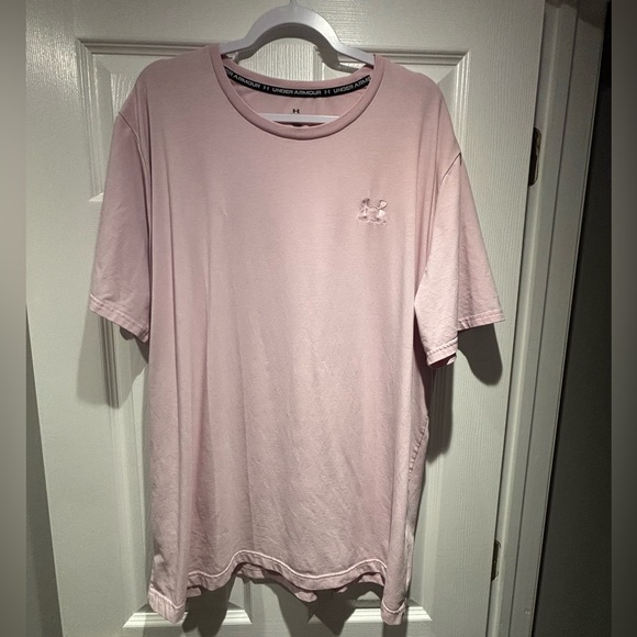 Under Armour Men's Light Pink Short Sleeve Tee - Picture 1 of 2